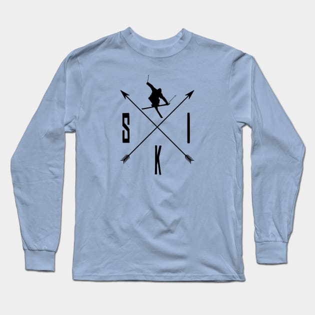 Ski Long Sleeve T-Shirt by OneRedFox